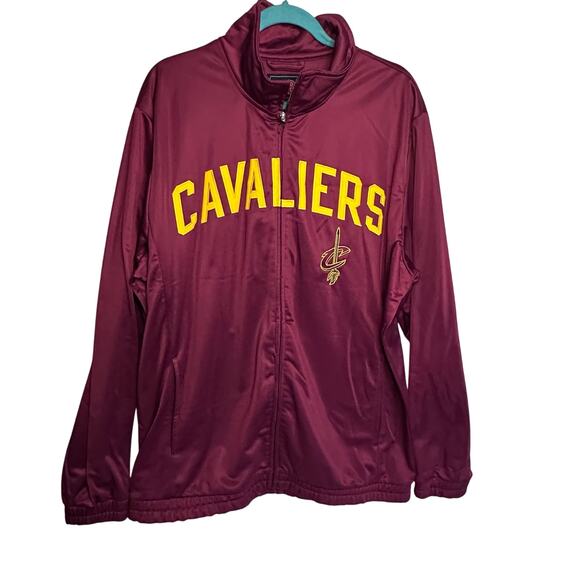 NBA Cleveland Cavaliers maroon zip up crew neck sweater mens size XL - Picture 1 of 7